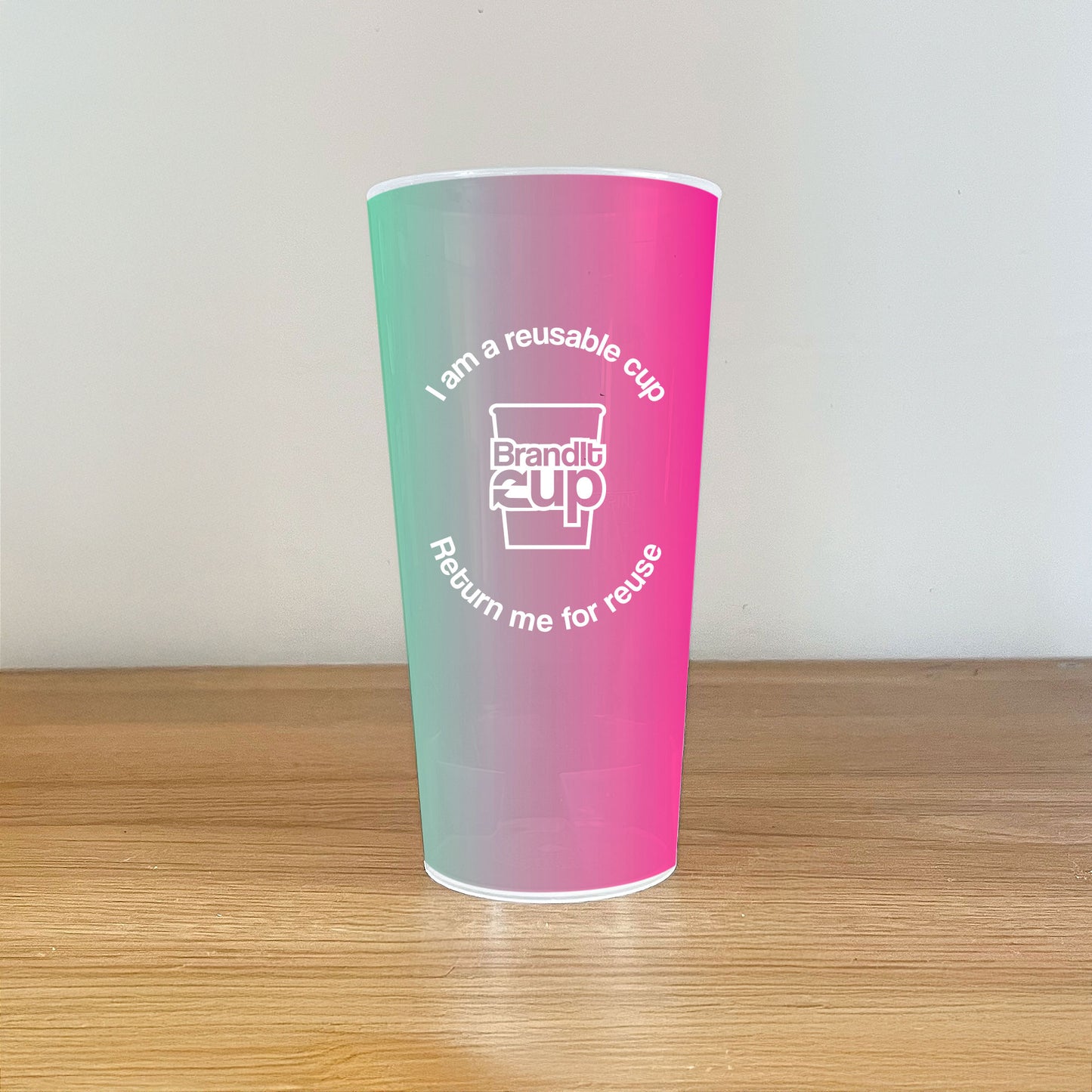 Custom Branded Reusable Pint Cup for Events - Full Colour IML