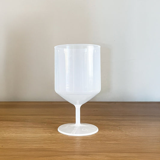 Plain reusable plastic wine cups with stackable design - eco-friendly event cups
