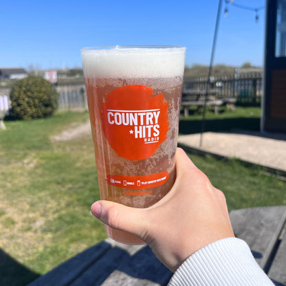 Reusable Plastic Half Pint Cup with logo - full colour IML print - eco-friendly event cups