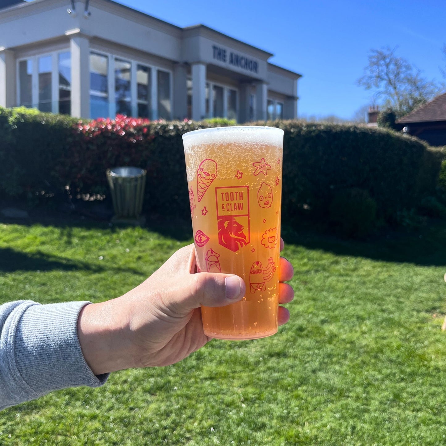 Custom Reusable Plastic Pint - 1 Colour Design - Event Cups