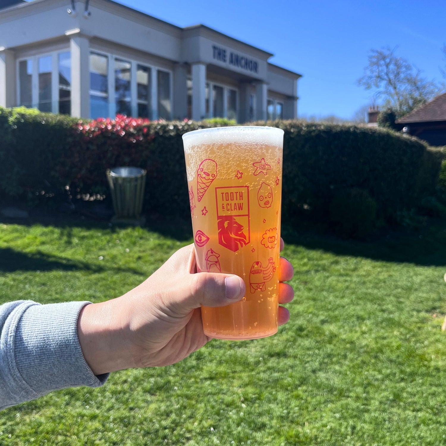 Custom Reusable Plastic Pint - 1 Colour Design - Event Cups
